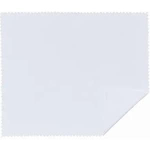 A cleaning cloth in a plain white design with a textured edge, perfect for electronic devices.