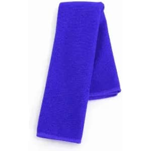 A vibrant blue towel folded neatly, made of soft material. It has a simple design and no visible branding.