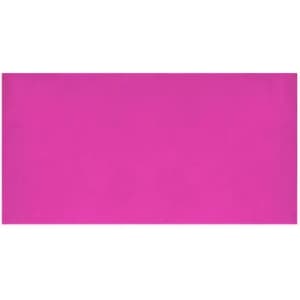 A vibrant pink gym towel, rectangular in shape, featuring a smooth texture and a logo in the corner.