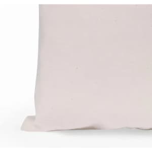 A cotton pillowcase in a soft beige colour, featuring a simple design and a smooth texture.