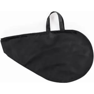 A black protective cover with handles, designed for storing or transporting items.