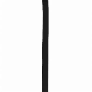 A black polyester strap with a smooth, flat design and no patterns or text. It features a branding logo.