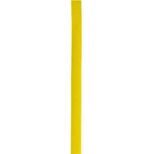 A yellow polyester strap with a smooth surface, showcasing a vibrant hue and a sturdy design.