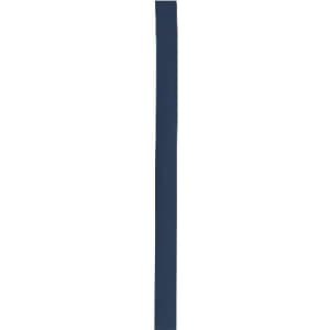 A navy blue polyester strip, featuring a simple design with a smooth texture. It has a logo at one end.