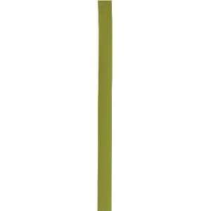 A long, thin strip of polyester in vibrant green colour, featuring a logo at one end.