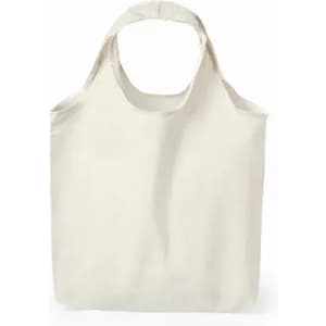 A cream-coloured tote bag with a simple design and two handles. It has no visible branding.