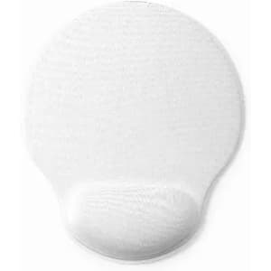 A drink bottle in a minimalist white design with a rounded shape and a small spout at the bottom.