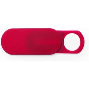 A red promotional product featuring a smooth, oval shape with a circular opening at one end, ideal for branding.