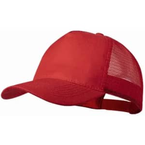 A red cap with a mesh back and an adjustable strap. The cap has no visible logos or text.