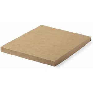 A square, brown cardboard box with a flat, plain lid. It has a simple, unembellished design.