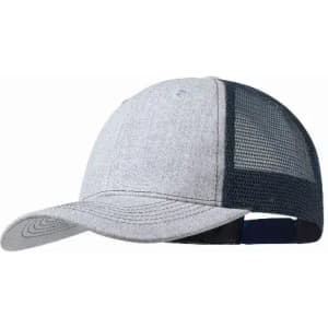 A grey cap with a mesh back, featuring a curved brim and a snug fit. The design includes a logo on the front.