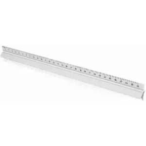 A ruler with a sleek design, featuring a white finish and black measurement markings up to 30 centimetres.