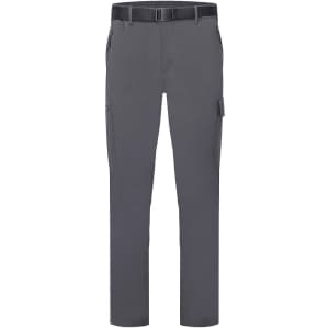 Stretch lightweight combat pants in grey with belt loops and multiple pockets for functionality. Features a branded logo.