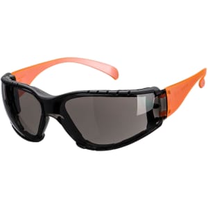 Wrap Around Plus Spectacle in black with orange accents, featuring wrap-around lenses for protection.