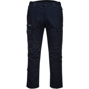 KX3 Ripstop Trousers in black, featuring multiple pockets and a logo. Ideal as cargo pants.