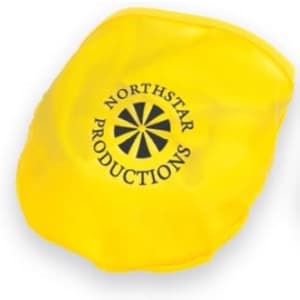 A yellow headwear item with a circular logo, featuring the text "NORTHSTAR PRODUCTIONS."