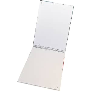 A top-bound A4 notebook with a wiro binding, featuring blank lined pages and a vibrant cover design.