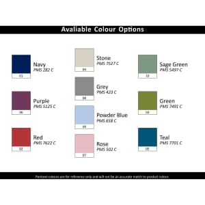 A selection of colour swatches for the Argento Matt Pen, including navy, stone, sage green, and more.