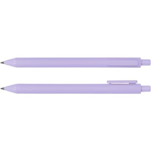 A promotional Virgo ballpoint pen in light purple, featuring a clip and smooth design, with a logo present.
