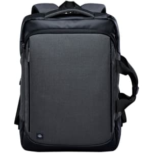 A laptop bag in graphite grey featuring a sleek design and a logo. Suitable for carrying electronics and accessories.