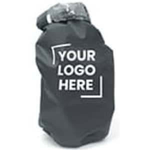 A black 2.5L dry bag with a roll-top closure and a logo on the front.