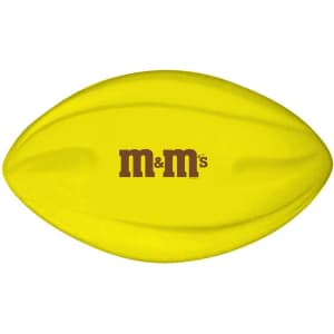 A yellow 135mm Spyro football with a logo on its surface.