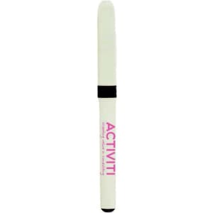 A white GRIP ROLLER 0.7 pen with a black grip and a branding logo on the side.