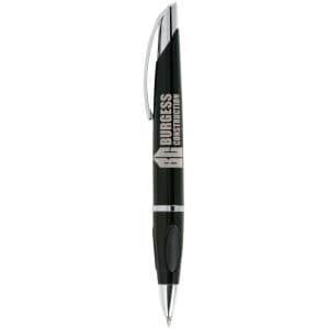A black Protrusion Grip Pen with a silver clip and branding on the barrel.
