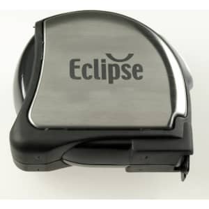 A professional 5 metre tape measure in black and silver with a logo.