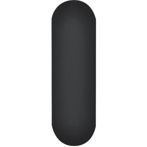 A sleek black smartphone strap with a smooth texture and rounded edges. It features a subtle logo.