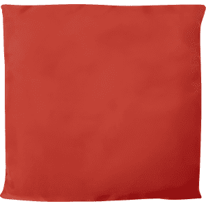 A red Metro Recycled PET bag with a smooth texture and a logo on one side.