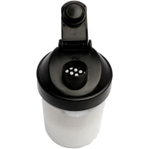 A drink bottle featuring a black lid and a transparent body, designed as a 400ml shaker cup.