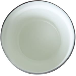 A drink bowl in a light colour with a dark rim, featuring a smooth interior and no visible logos.