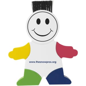 A character-shaped highlighter with a smiling face, featuring yellow, red, green, and blue highlight sections.