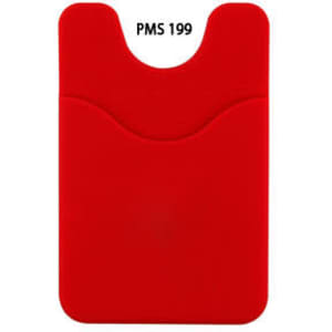 A red Smart Wallet featuring a pocket design, suitable for holding cards and with a logo.