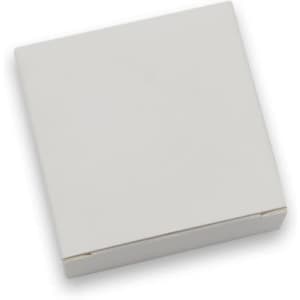 A white, closed packaging box designed for the Rhom Charging Dock, featuring a simple, clean design.
