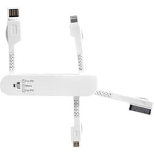 A white 60W fast charging cable with multiple connectors, featuring a logo.