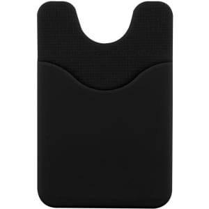 A black Smart Wallet with a textured design, featuring a pocket for cards and a cut-out at the top.
