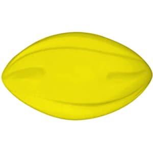 A yellow 135mm Spyro Football with a smooth, aerodynamic shape and a simple design. It features a branding logo.