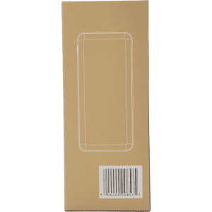 A plain brown box with a barcode on the bottom and a simple outline of a power bank on the front.