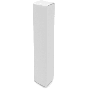 A white, rectangular box suitable for packaging a flashlight tool kit with level. The box features a simple design.