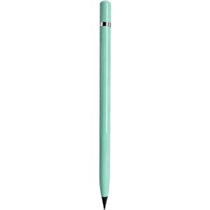A mint green pencil with a sleek design and a metallic accent at the top.