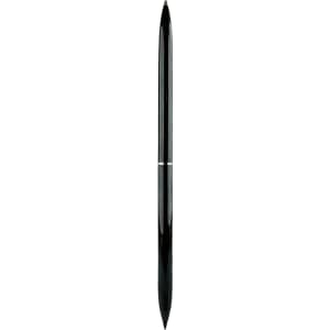 A double-ended black pencil and ballpoint pen, featuring a sleek design and a central dividing line.