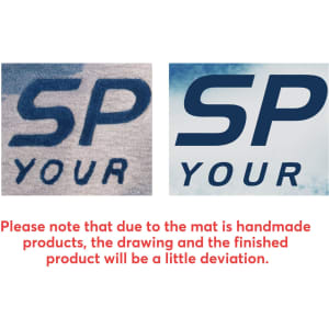 Acrylic fibre logo mat featuring a blue and grey design with a logo. Suitable for office and business environments.