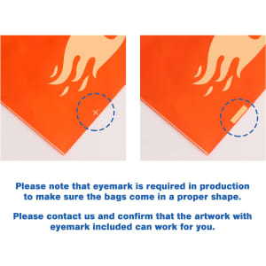 An extra-large biodegradable mailer bag in orange, featuring a subtle design and a logo.