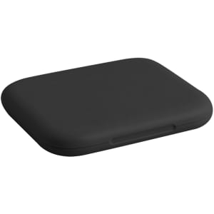 A black charging data cable kit with a sleek, compact design and a logo on the surface.