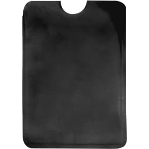 A black RFID card protector sleeve with a slot at the top, featuring a smooth surface and a minimal design.