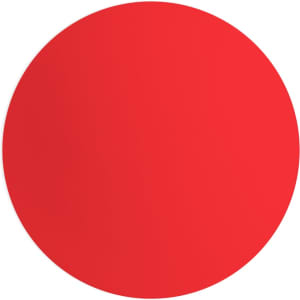 A red circle on a white background, featuring a simple design with no additional elements or text.