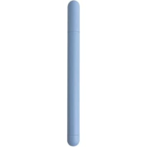A drinking straw set in light blue, featuring a compact design with an attached case. The product includes a logo.