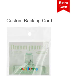 A pack of translucent plastic clips in a clear bag with a custom backing card, featuring light green clips.